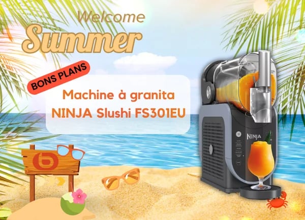 Machine à granita NINJA Slushi FS301EU Granités, Cocktails Glacés, Milkshakes, 5 Programmes, 2.5L, Maintien au Froid 12H