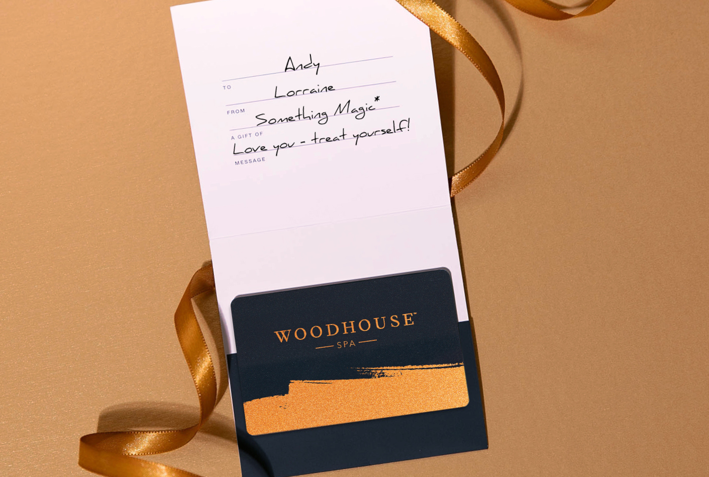 Woodhouse spa gift card. Holiday gift card. Online spa gift card.