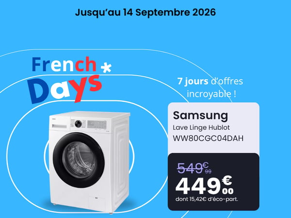 Lave linge hublot SAMSUNG WW80CGC04DAH