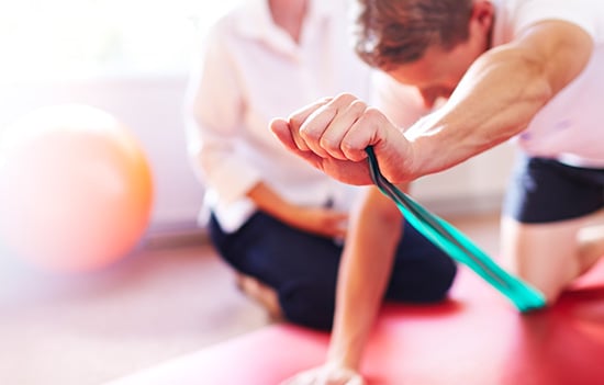 Injured man covered by Workers Compensation at gym