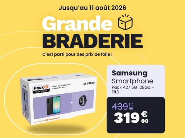 Smartphone SAMSUNG Pack A27 5G 128Go + Fit3