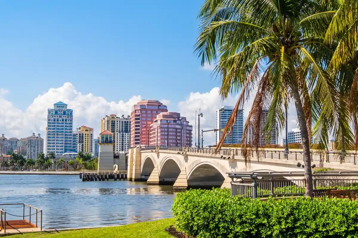 Palm Beach, Florida skyline.