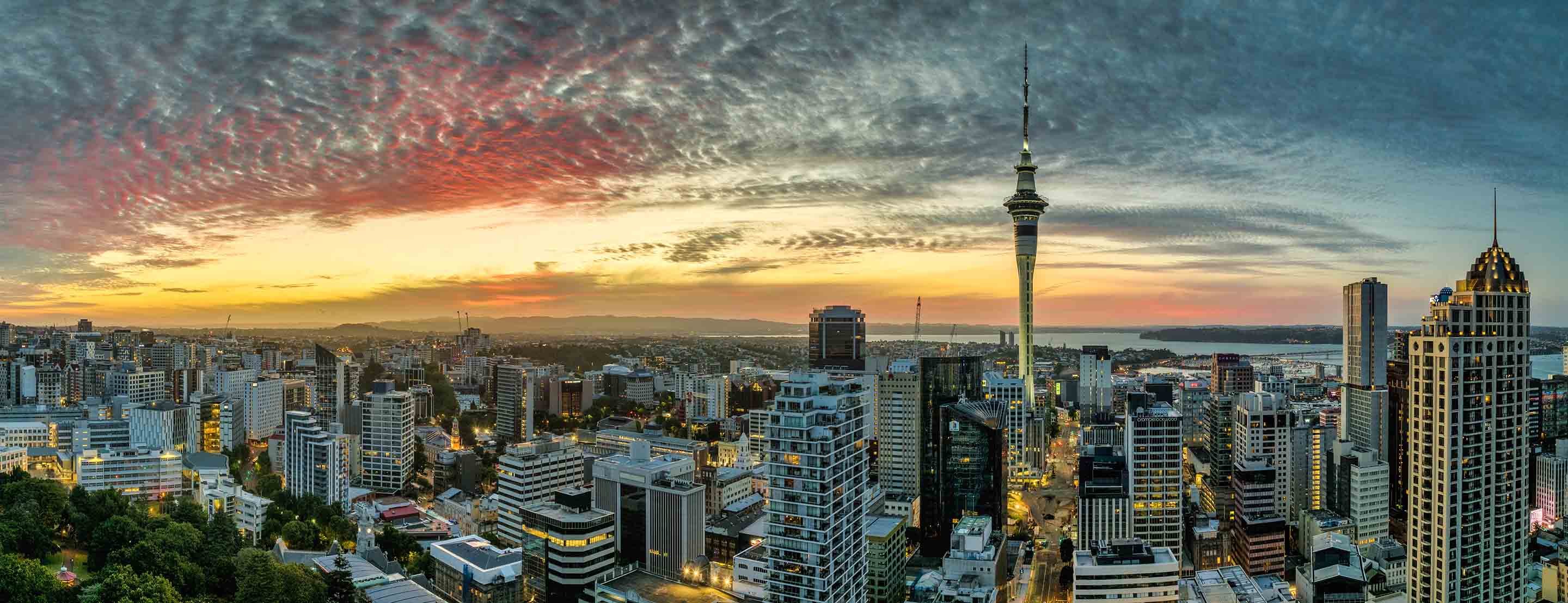 Auckland is in the North Island of New Zealand