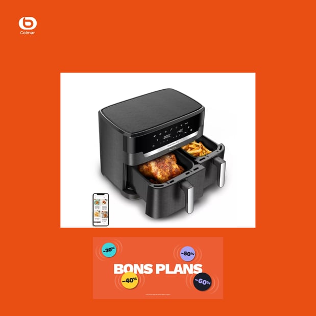 air fryer moulinex double bac