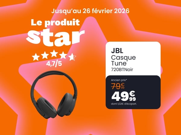 Casque JBL Tune 720BT dans votre magasin Boulanger Tarbes !