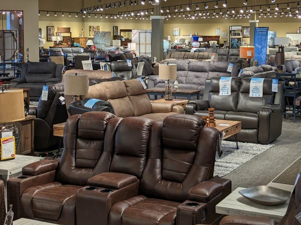 Slumberland Furniture Store in Amery,  WI - Showroom wide view