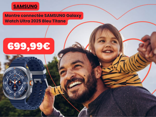 Montre connectée SAMSUNG Galaxy Watch Ultra 2025 Bleu Titane