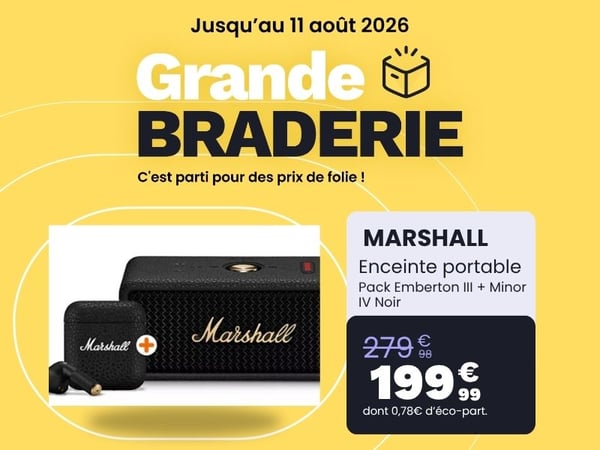 Enceinte portable MARSHALL Pack Emberton III + Minor IV Noir
