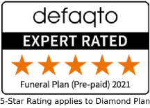 Defaqto 5 Star Rating for Dignity Funeral Plans