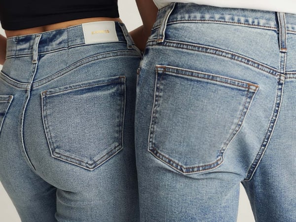 Express jeans for women and men wearing Express men's jeans.