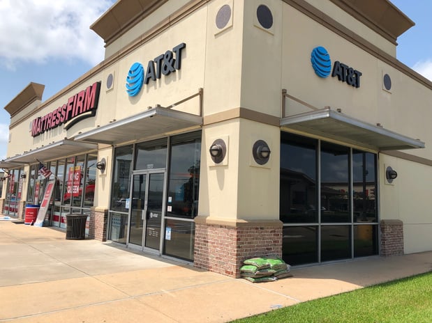 AT&T Copperwood Location, next to Mattress Firm, and Amegy Bank