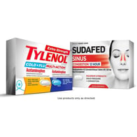 Save $1.50 on any ONE (1) TYLENOL® Cold OR TYLENOL® Sinus OR SUDAFED® product - Exp. 3/30/24