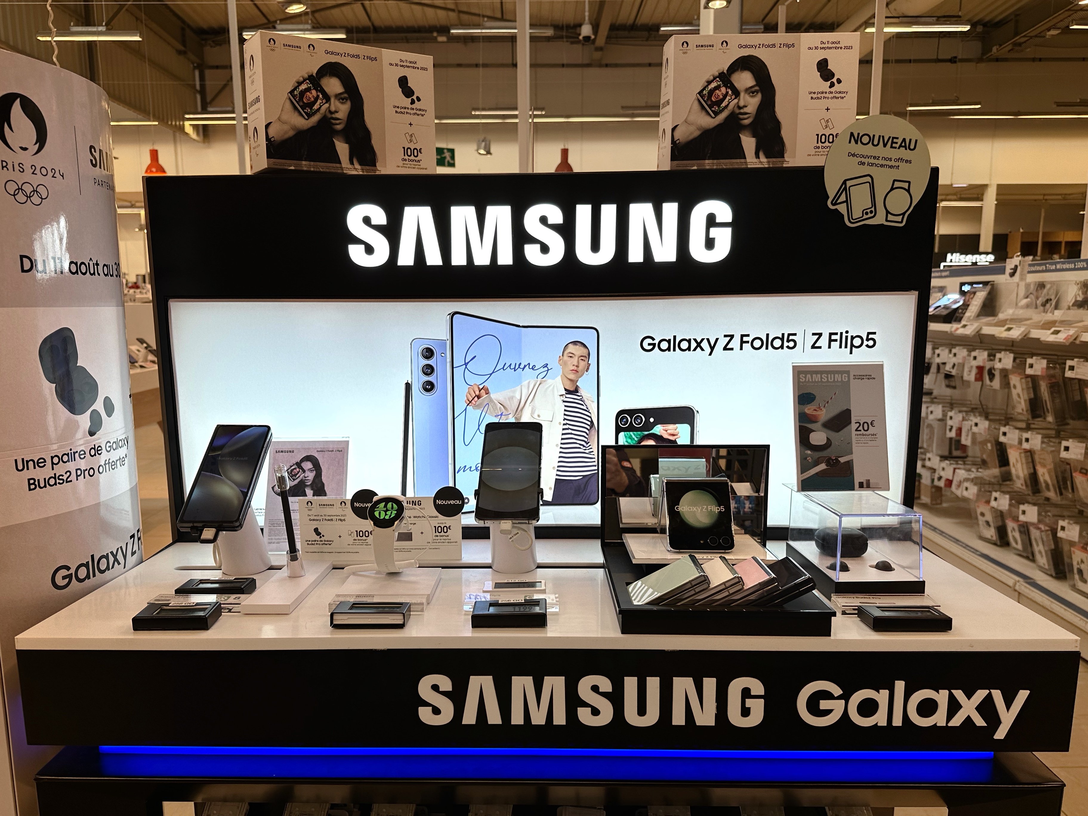 Espace smartphone pliable Samsung Galaxy Z Fold 5, Galaxy Z Flip 5 et Galaxy Buds Pro 2 - Boulanger Compiègne