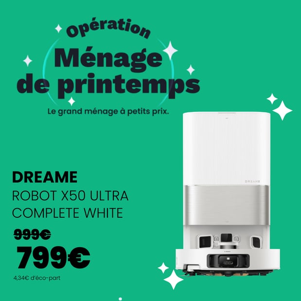 Robot Aspirateur Laveur DREAME X50 Ultra Complete White