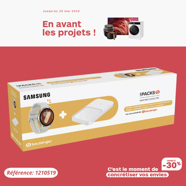 Montre connectée SAMSUNG Pack Galaxy Watch 7 40mm BT Cr + PAD DUO