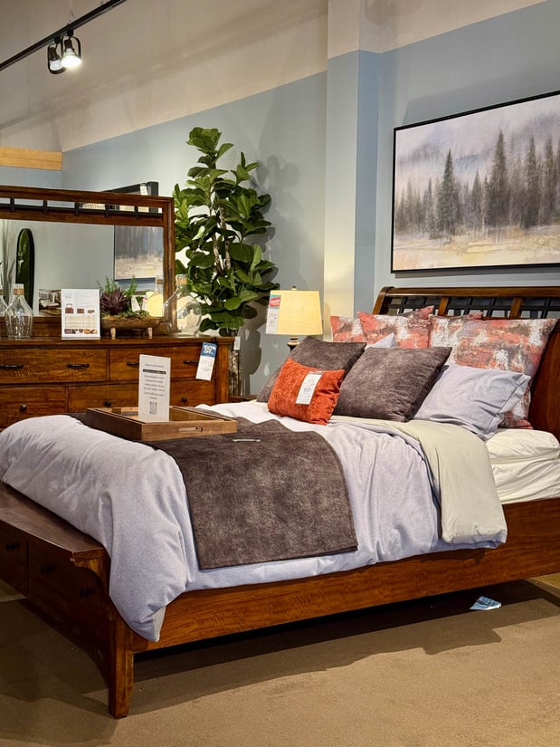 Woodbury Slumberland Furniture wood bedroom set