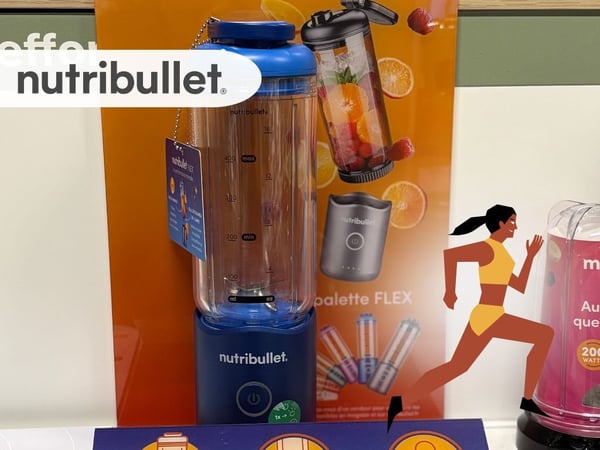 ✨ Nouvelle année, nouvelles résolutions pour 2026 ? ✨
Sport 🏋️‍♀️, bien-être 🥤, alimentation plus saine 🍓 ?

Découvrez le Nutribullet FLEX, le blender transportable et démontable qui s’adapte parfaitement à votre style de vie actif et à toutes vos envies !
Smoothies ou jus vitaminés : mixez, emportez et dégustez où vous voulez

✔️ Compact et nomade
✔️ Simple d’utilisation
✔️ Idéal avant ou après le sport

Prix : 69,99 €
Une solution pratique pour prendre soin de vous, même quand vous êtes pressé(e) !

📍 Boulanger Strasbourg La Vigie
