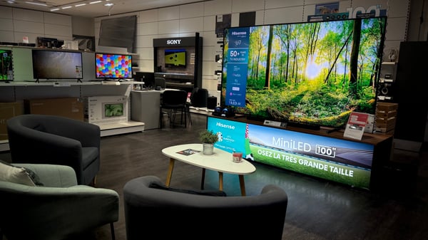 Espace téléviseur Hisense Boulanger CAEN MONDEVILLE