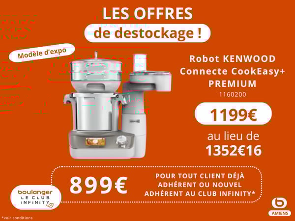 offre destockage, Robot KENWOOD Connecte CookEasy+ PREMIUM