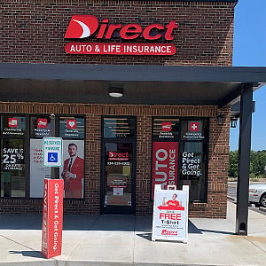 Direct Auto Insurance storefront located at  2081 South College Street, Auburn