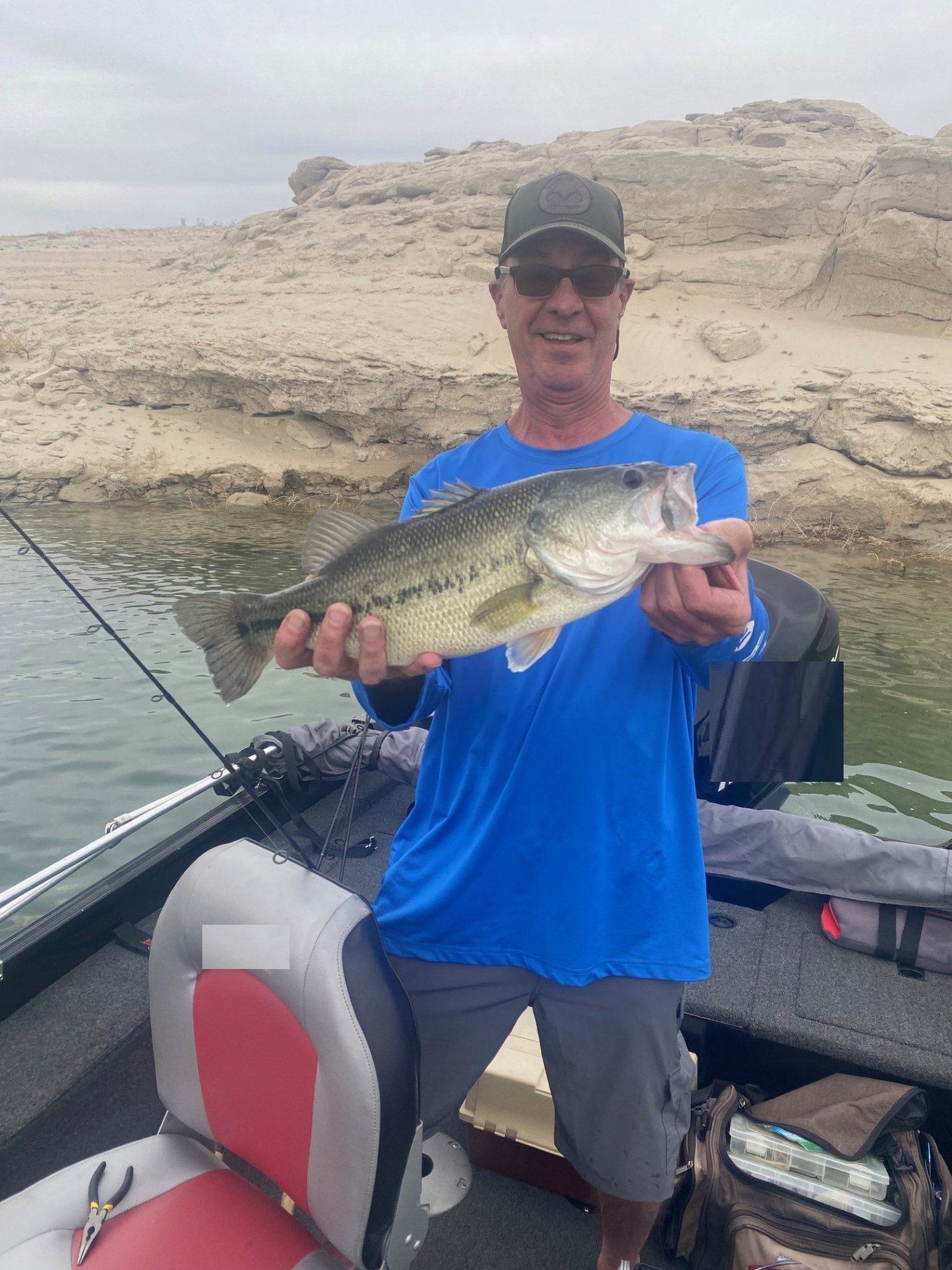Tom enjoying fishing in beautiful Lake Powell