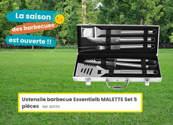 Ustensile barbecue essentielb Malette Set 5 pièces