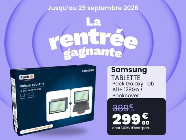 Tablette Android SAMSUNG Pack Galaxy Tab A11+ 128Go / Bookcover