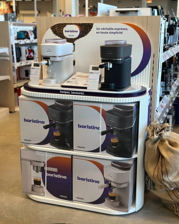 Espace café, nouveauté Baristina Philips dans le magasin Boulanger à Colmar