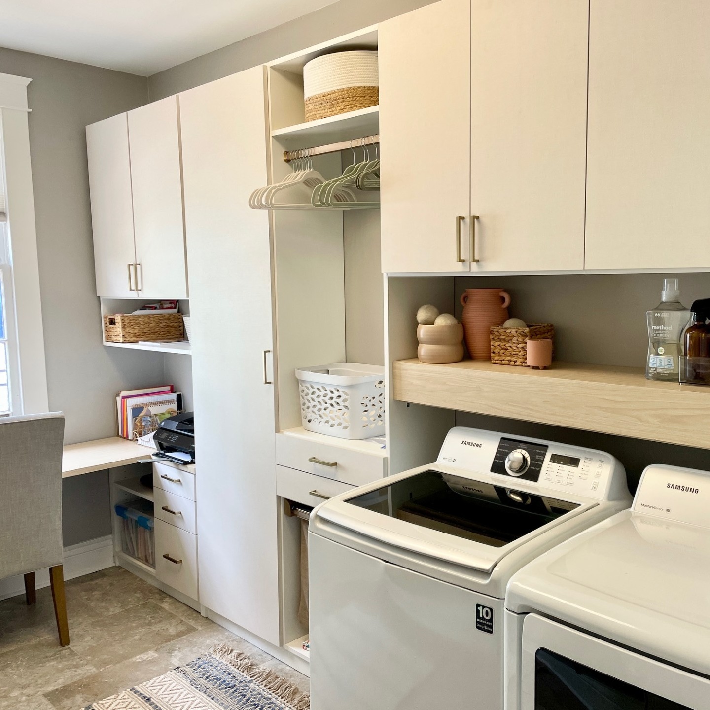 Cabinets laundry room custom closet organization  by California Closets Baton Rouge, Louisiana.
