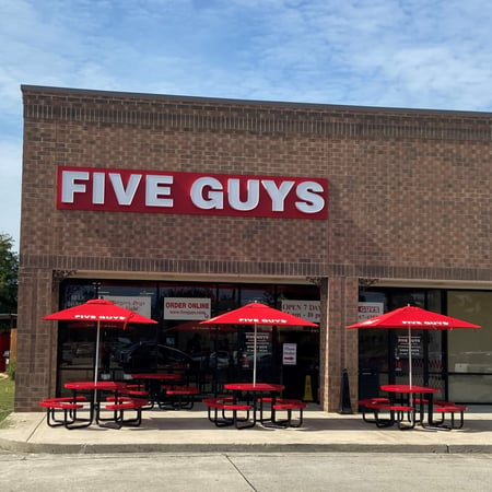 Entrance to the Five Guys at 819 W Esplanade Avenue in Kenner, Louisiana.