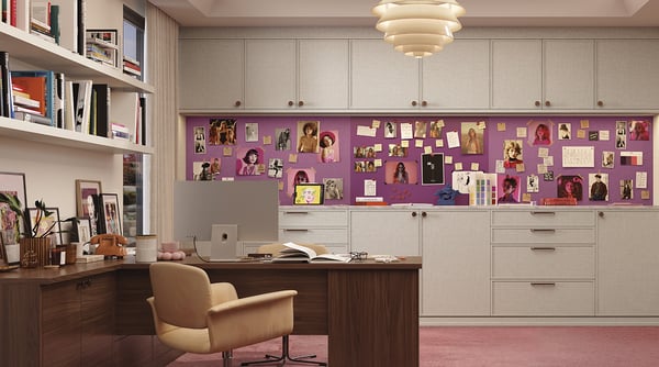 Office, Desk, Custom Wall Organization
