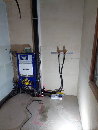Réalisation salle de douche et WC Geberit