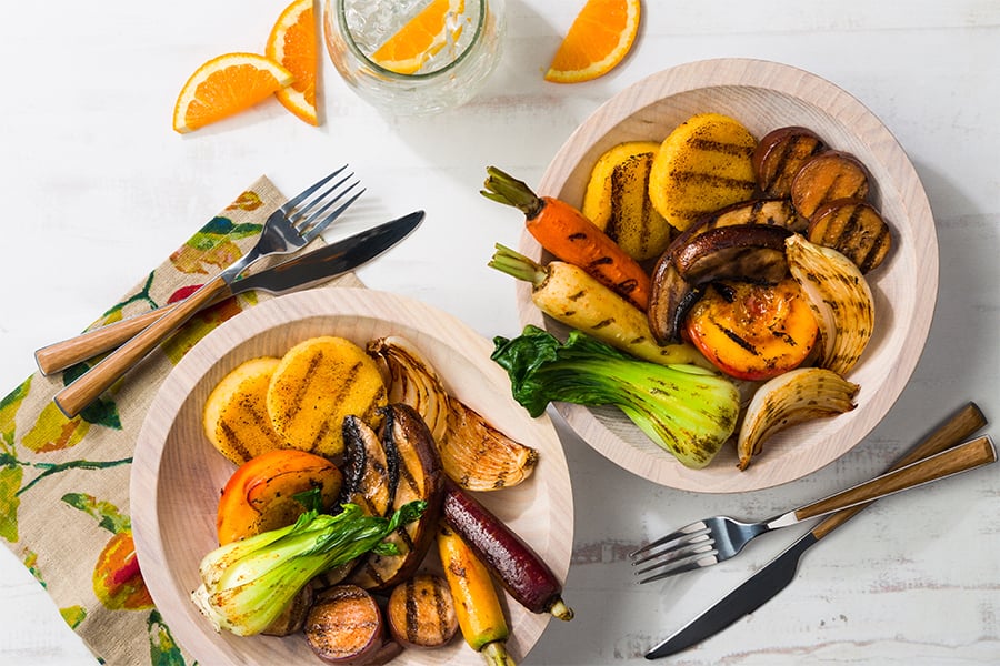 grilled vegetable buddha bowl