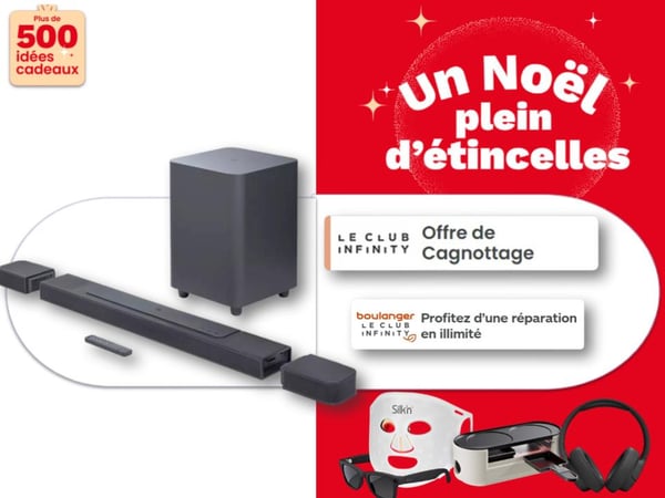 Transformez votre salon en salle de cinéma pour Noël , avec nos barres de son JBL ! Rendez-vous dès le 2 décembre jusqu’au 28 décembre chez Boulanger Anglet!
