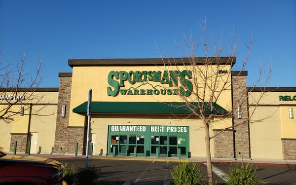 The front entrance of Sportsman's Warehouse in Rancho Cordova