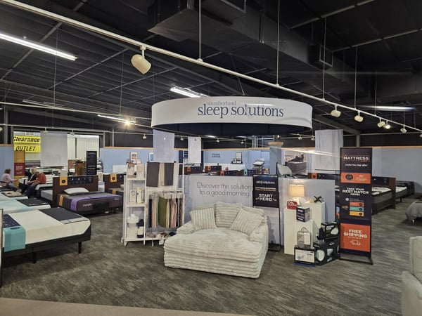 Rice Lake Slumberland Furniture sleep section