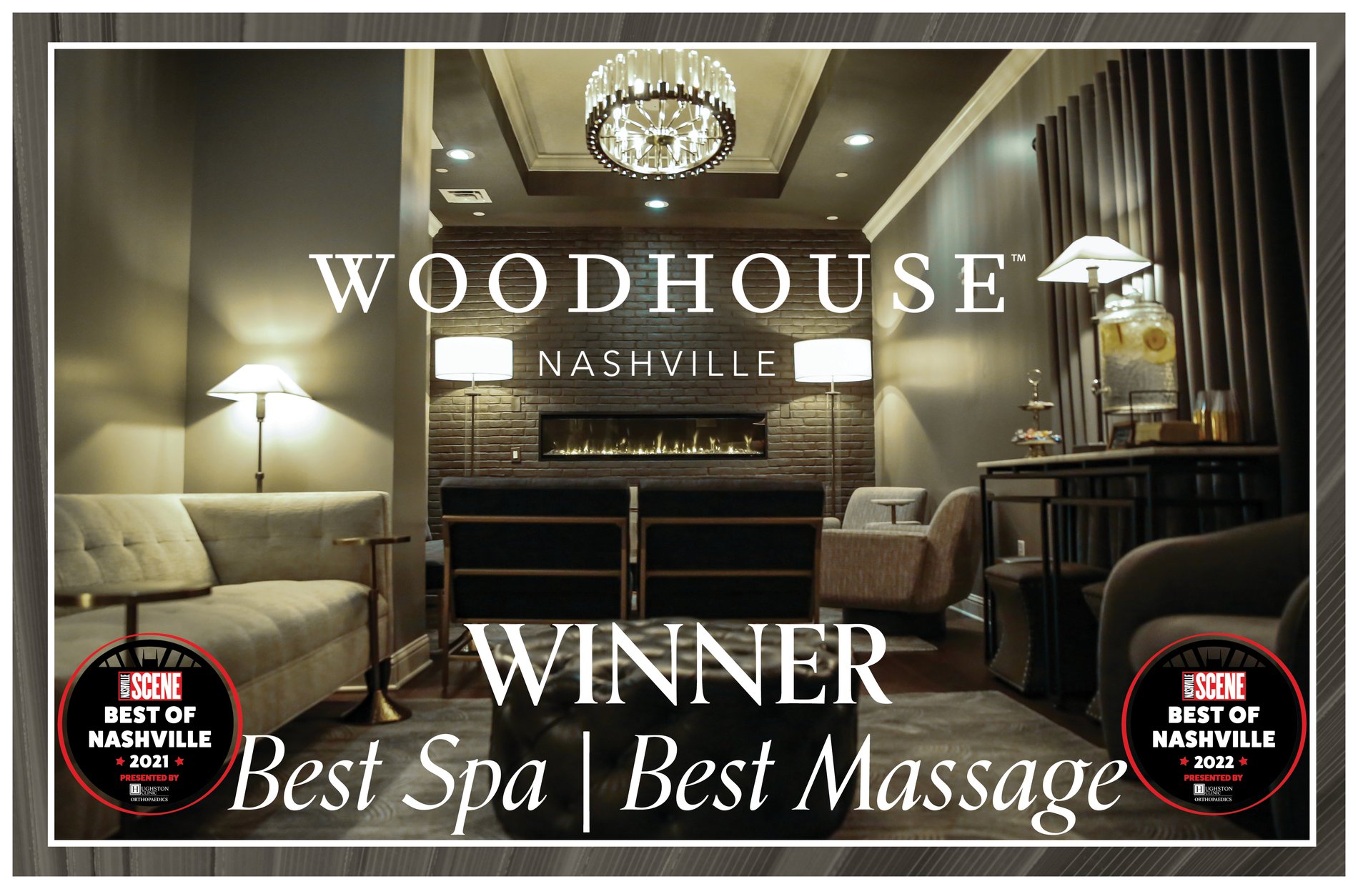 Voted Best Spa and Best Massage by Nashville Scene, 2022 and 2021
