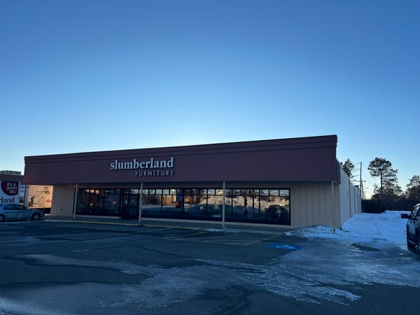 Exterior view of Slumberland Furniture Store in Bemidji,  MN