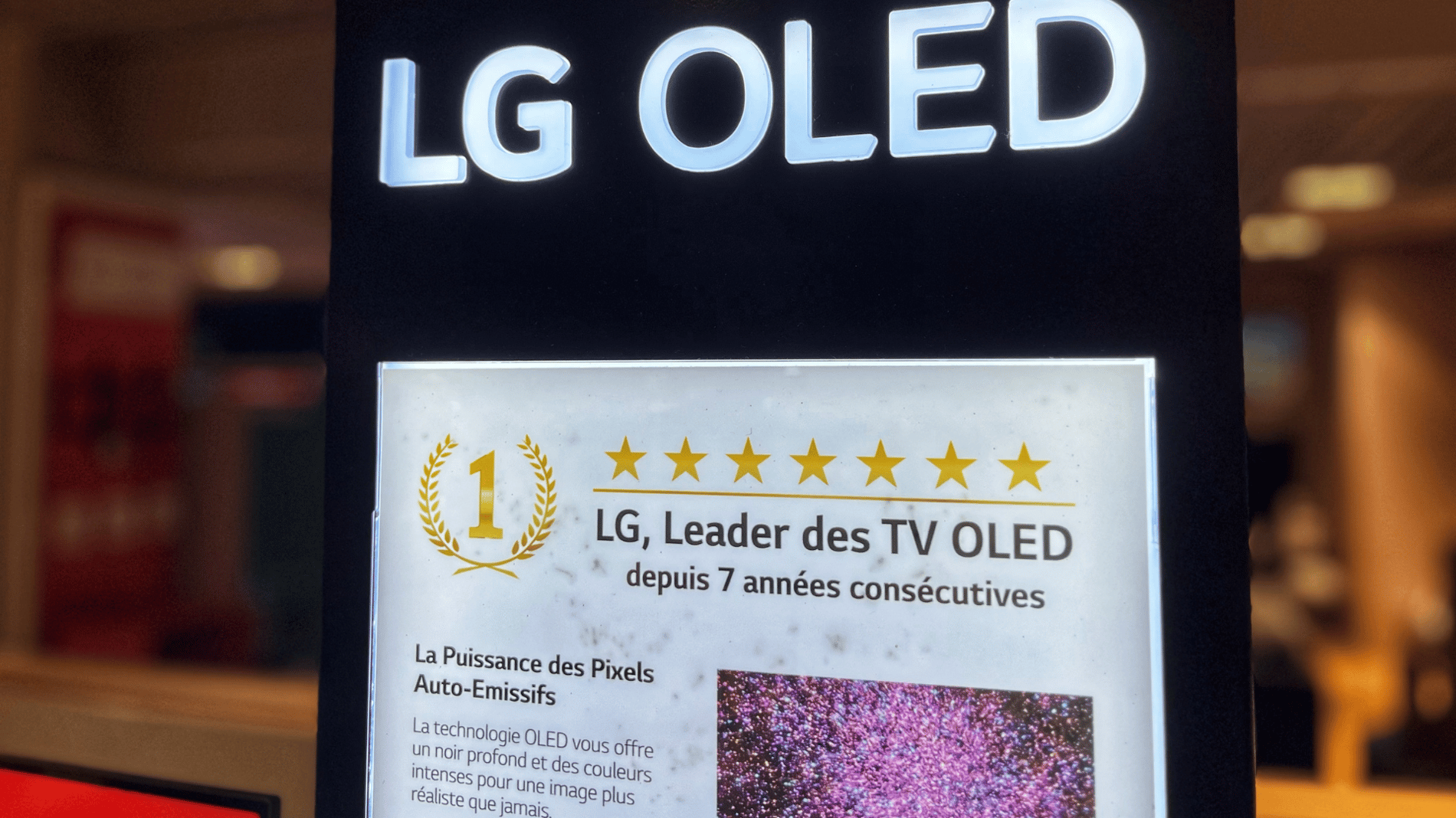 TECHNOLOGIE LG OLED BOULANGER NICE CAP 3000