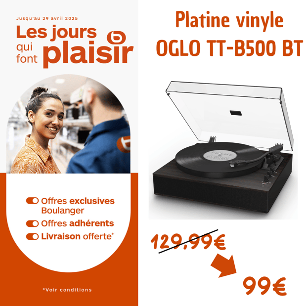 Platine vinyle OGLO TT-B500 BT