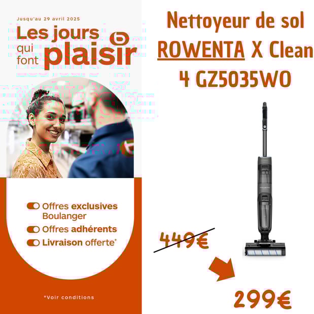 Nettoyeur de sol ROWENTA X Clean 4 GZ5035WO