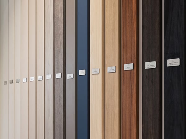 Customizable woods in various shades for custom cabinets