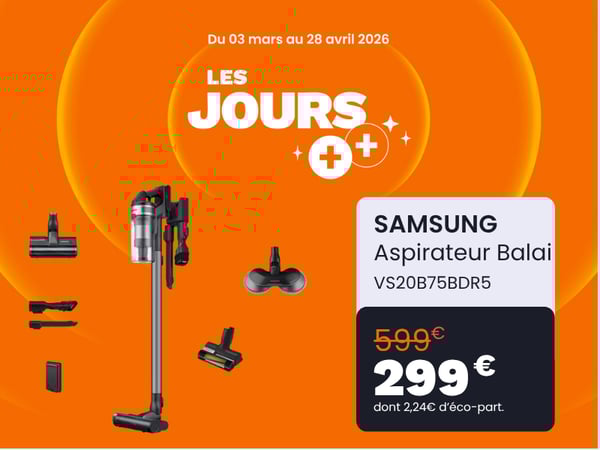 Aspirateur balai SAMSUNG Jet 75E Pro Silver VS20B75BDR5