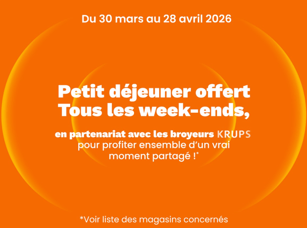 Petit dejeuner offert Tous les week ends d'avril dans votre Boulanger Chambery !