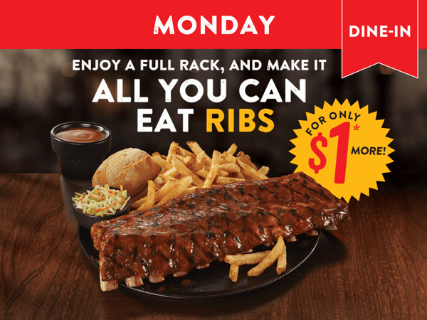 All-You-Can-Eat Ribs Monday Special