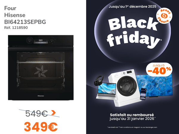Sélection Gros électroménager en Black Friday à Boulanger La Rochelle Angoulins