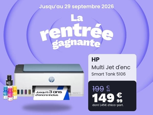 Imprimante jet d'encre HP Smart Tank 5106