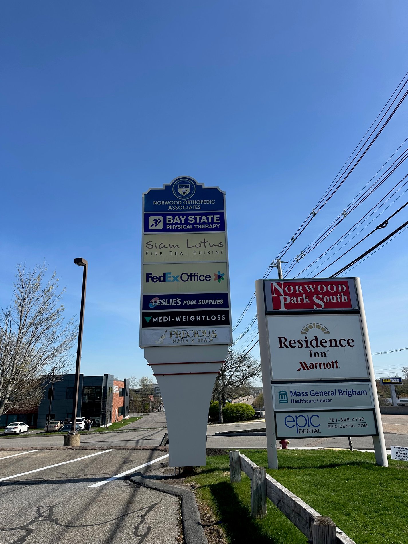 MA-Norwood-BSPT View of sign from road.