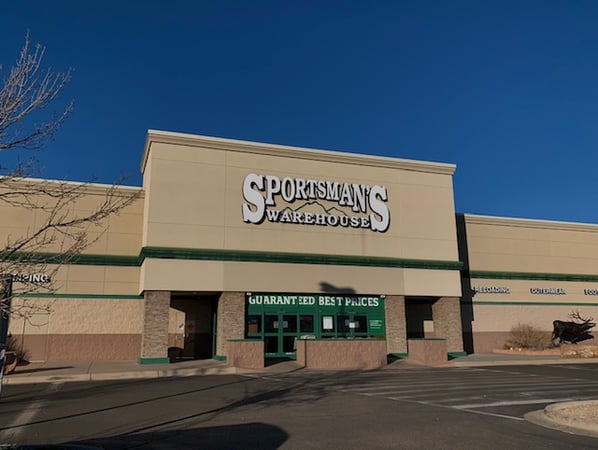 The front entrance of Sportsman's Warehouse in Colorado Springs