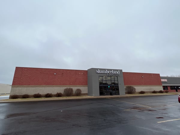 Slumberland Store in  Stevens Point,  WI - Wide Angle of Storefront